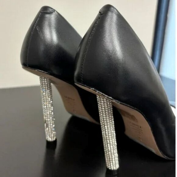 Schutz | Women's Black Lou Glam High Stiletto Heel Pumps - Picture 7 of 9